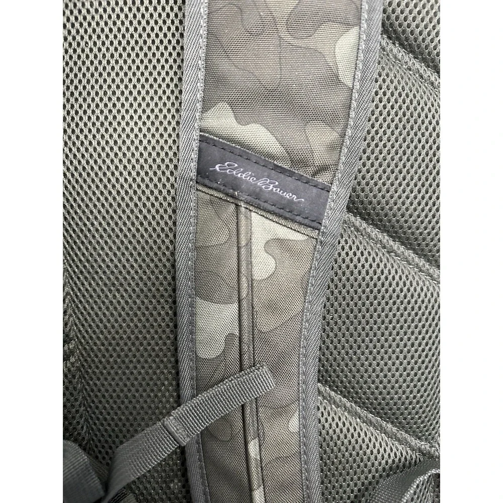 Eddie Bauer Jasper 30L Backpack Green Camo Laptop Hiking Travel Bag Clean